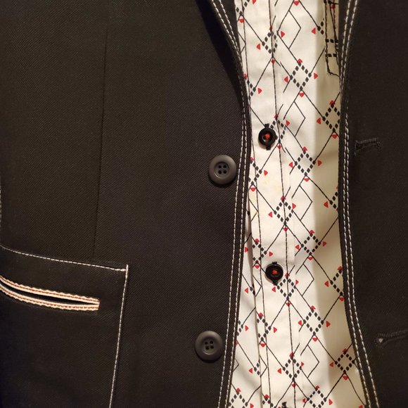 Boys Black James Morgan Blazer Sz 12 and Eighty Eight Long Sleeve Shirt Sz 14 - Picture 2 of 15